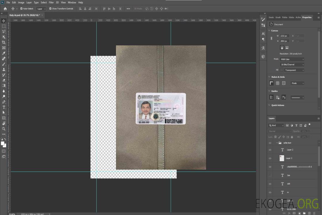 Carte d'identité argentine 2020 – présente photolook DEVANT template Carte d'identité argentine 2020 – présente photolook DEVANT template